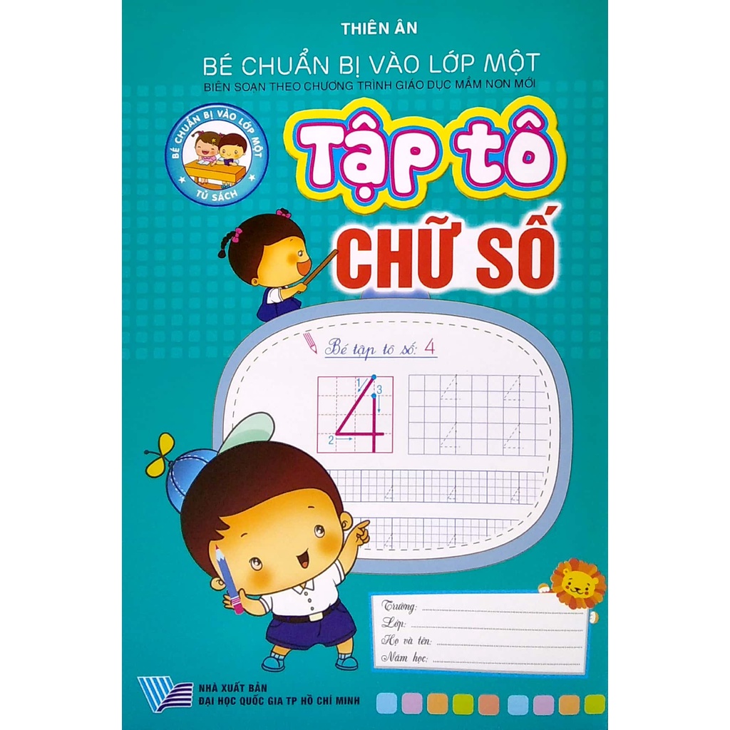 Sách Bé Chuẩn Bị Vào Lớp 1 - Tập Tô Chữ Số