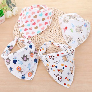 Khăn yếm tam giác cúc bấm quàng cổ cho bé cotton