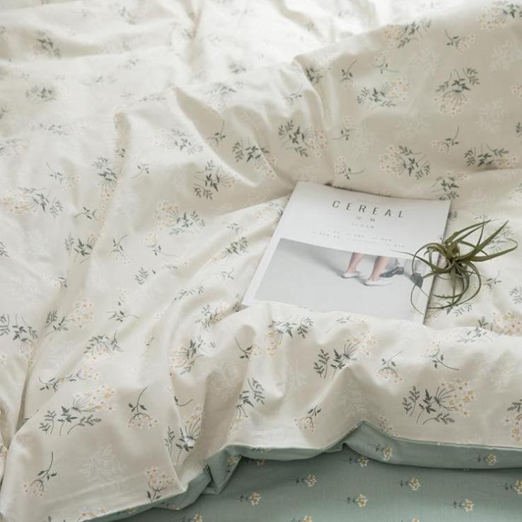 Bộ chăn ga gối Cotton Living 100% Nhànhím_Bedding đủ size giường nệm