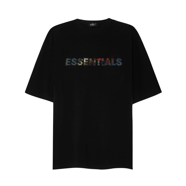 Áo thun tay lỡ ESSENTAIL logo đa sắc UNISEX BASIC , áo phông cotton nam nữ unisex. MIKE UNISEX STORE