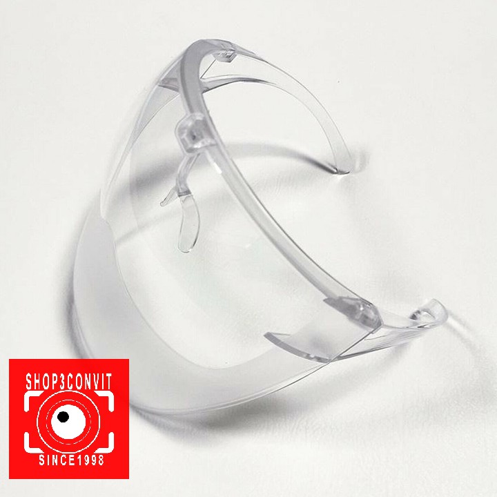 Kính che mặt trong suốt  viền mờ PVC 2021chống giọt bắn che hết khuôn mặt Face Shield