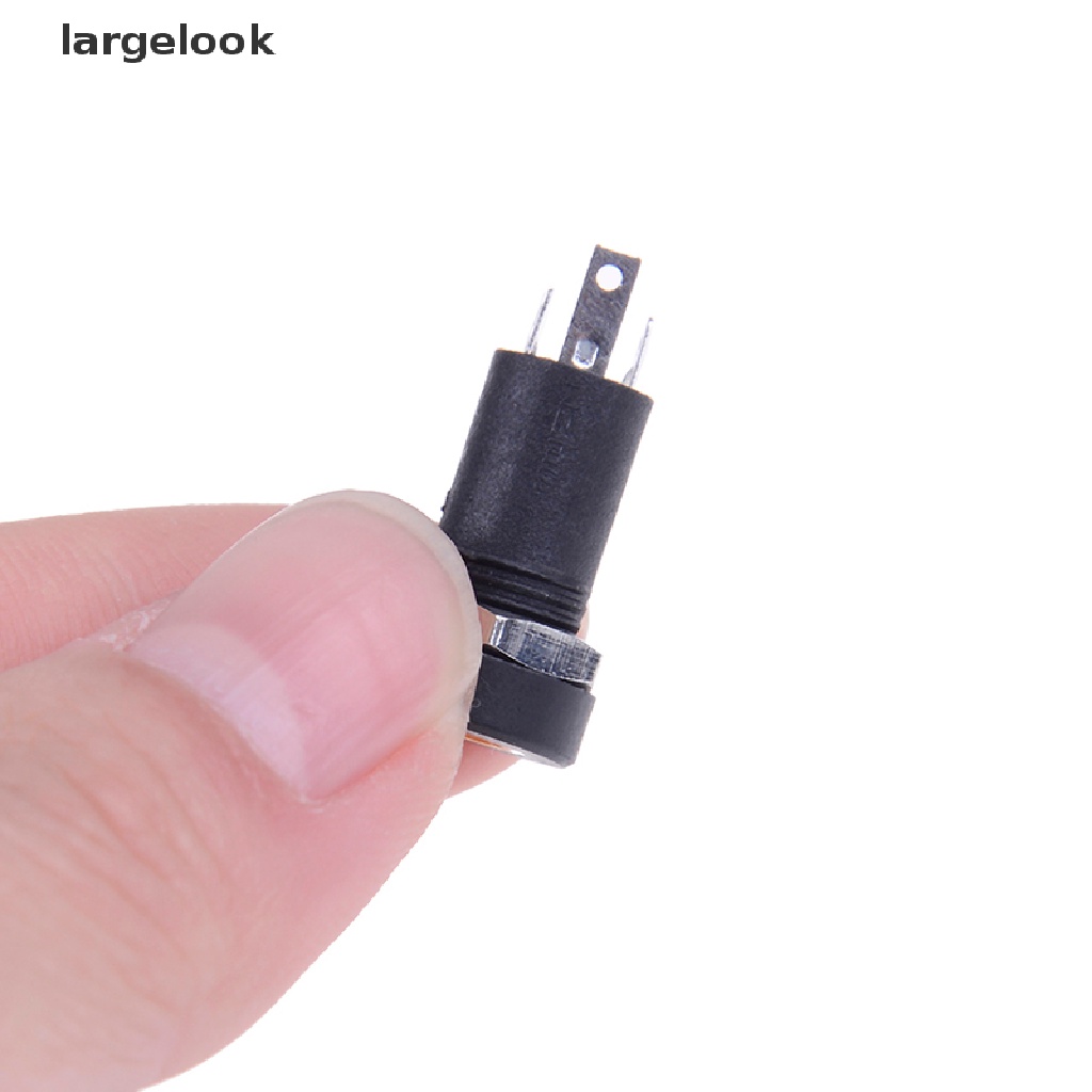 Bộ 2 Đầu Cắm Âm Thanh 3.5MM 3 Cực Màu Đen Kèm Đai Ốc ♨Hot