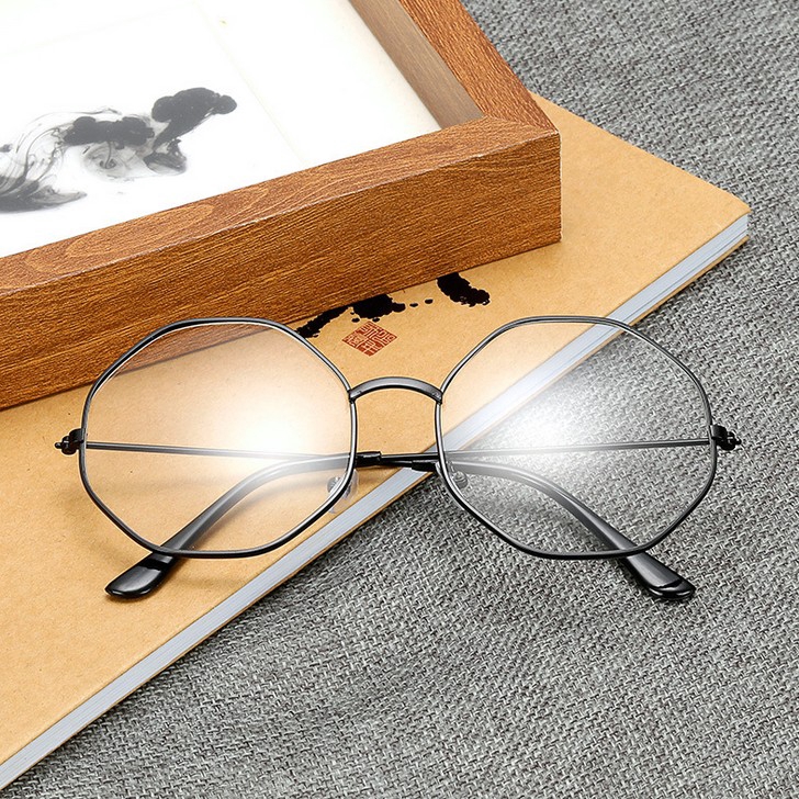 [Mã FAMAYFA giảm 10K đơn 50K] Mắt kính đa giác đơn giản thời trang nam nữ