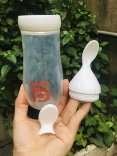 Bình tập ăn sillicon Dolphin 200ml