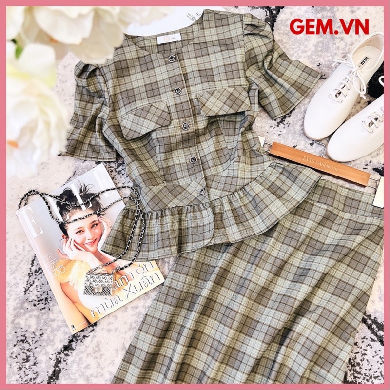 Set đầm dáng peplum công sở BIGSIZE G466 chất đẹp sang chảnh