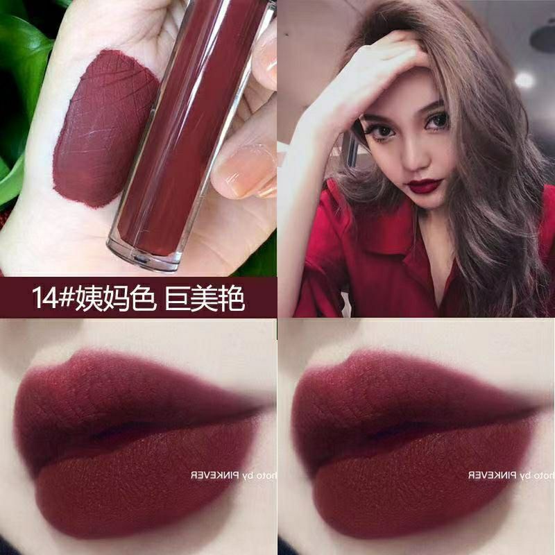 Bán Chạy#Son Lì Tông Màu Cherry 9 / 14 Phong Cách Pháp Cho Nữ