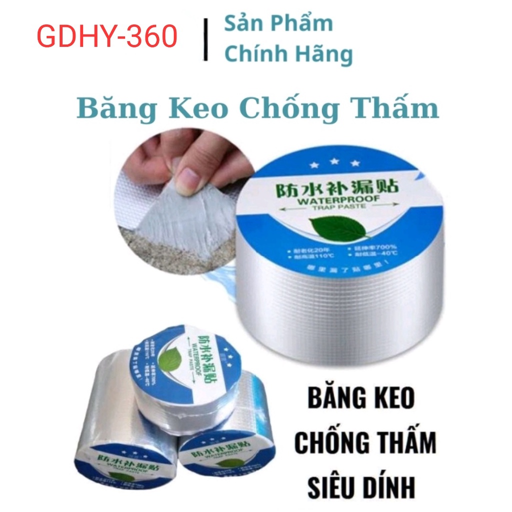 Băng Keo Chống Thấm Rộng  5cm / 10cm Dài 5 Mét . Miếng Siêu Dính - Siêu Chống Thấm Dột  Độ Bền 10 Năm