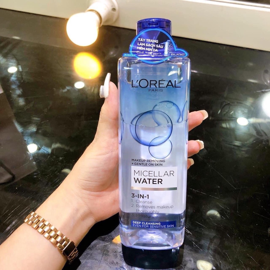 Nước Tẩy Trang Cho Mọi Loại Da L'Oreal Paris 3-in-1 Micellar Water 400ml - Chất Lượng Tốt