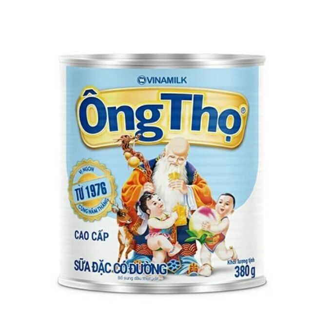 Sữa đặc Vinamilk ông thọ cao cấp lon màu trắng 380g