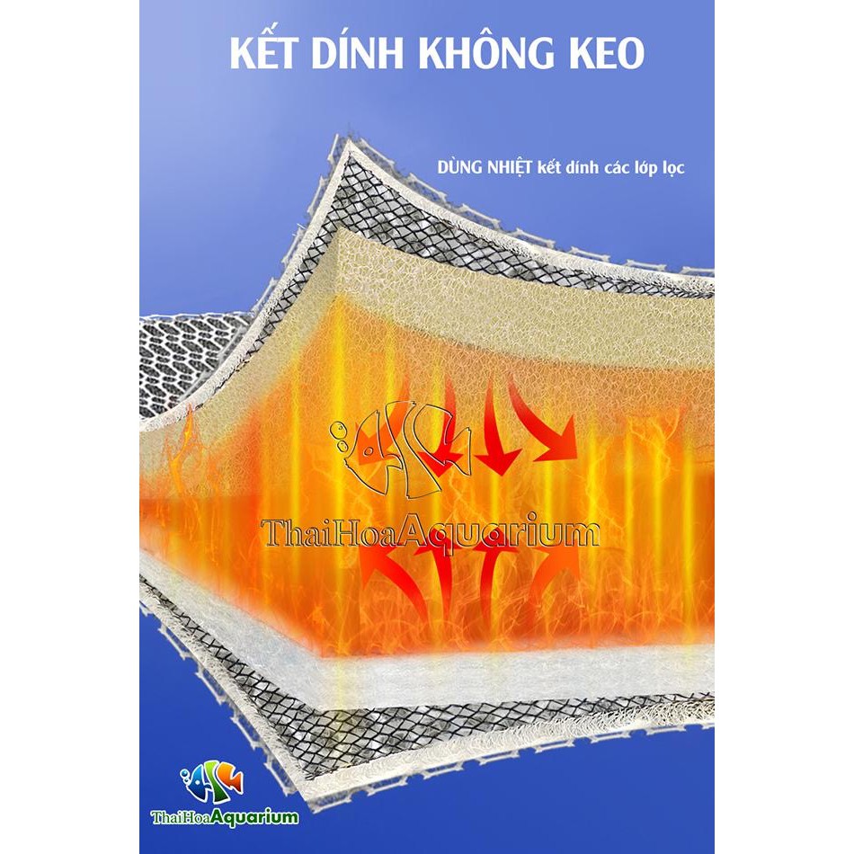 Bông lọc bể cá 8D kích thước 50x11cm, 40x30cm, 50x40cm và 120x50cm