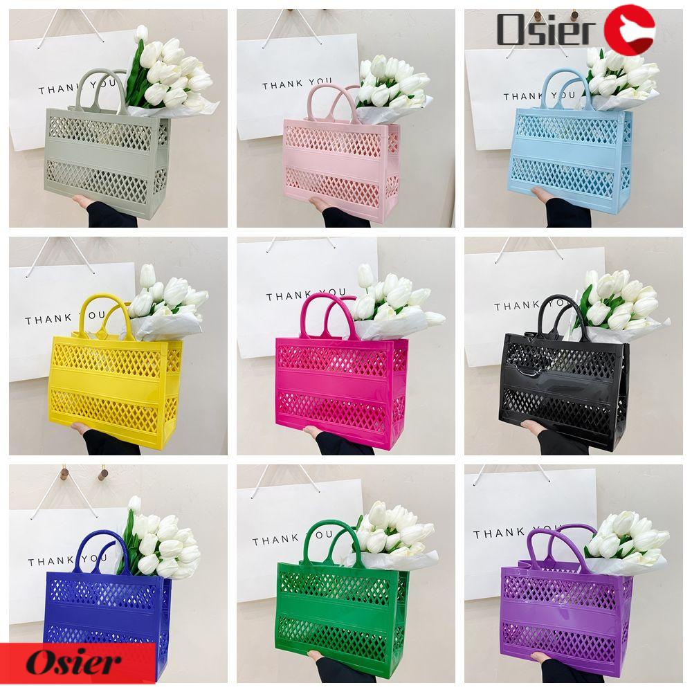 Túi Jelly Sức Chứa Lớn Thiết Kế Đục Lỗ Thời Trang Đi Biển Mùa Hè
