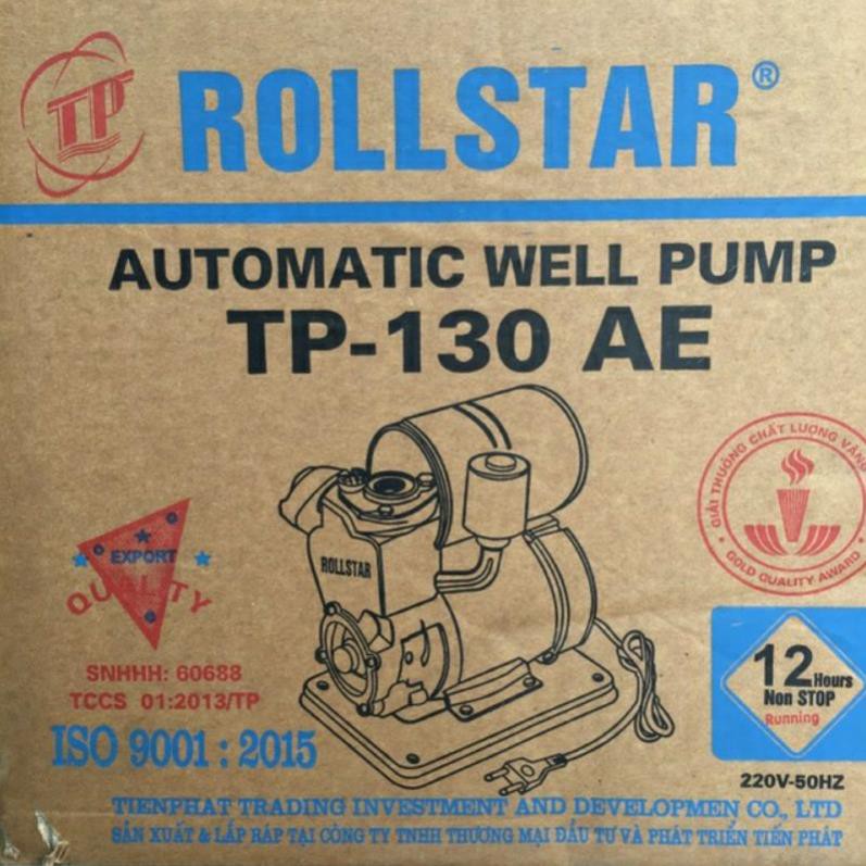 [Mã 44ELSALE2 giảm 7% đơn 300K] Bơm tăng áp ROLLSTAR TP-130 AE - Máy bơm tăng áp gia đình, Vận Hành Êm, Độ Ồn Thấp