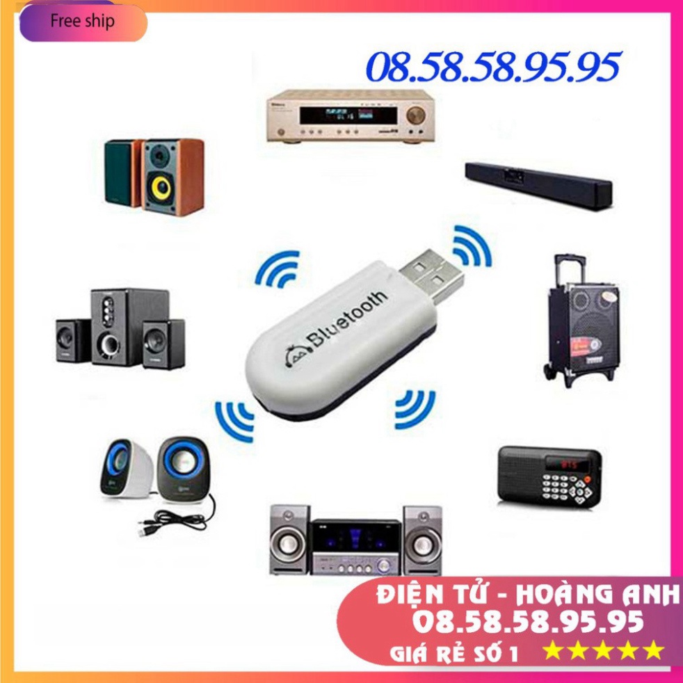 Thiết bị kết nối âm thanh Bluetooth 5.0 - Usb tạo Bluetooth HJX-001 cho loa , amply
