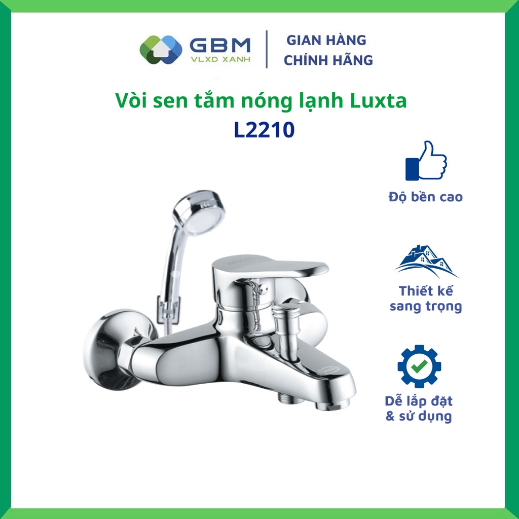 [Mã BMBAU300 giảm 10% đơn 499K] Vòi sen tắm nóng lạnh Luxta L2210-VLXD XANH