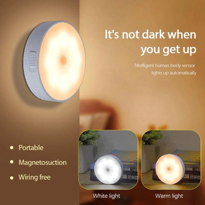 Đèn Led 8 Bóng Cảm Biến Thông Minh Nguồn USB Tự Dính Tiết Kiệm Năng Lượng