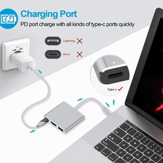 Cáp chuyển USB type C to HDMI 4K + USB 3.0 + USB C