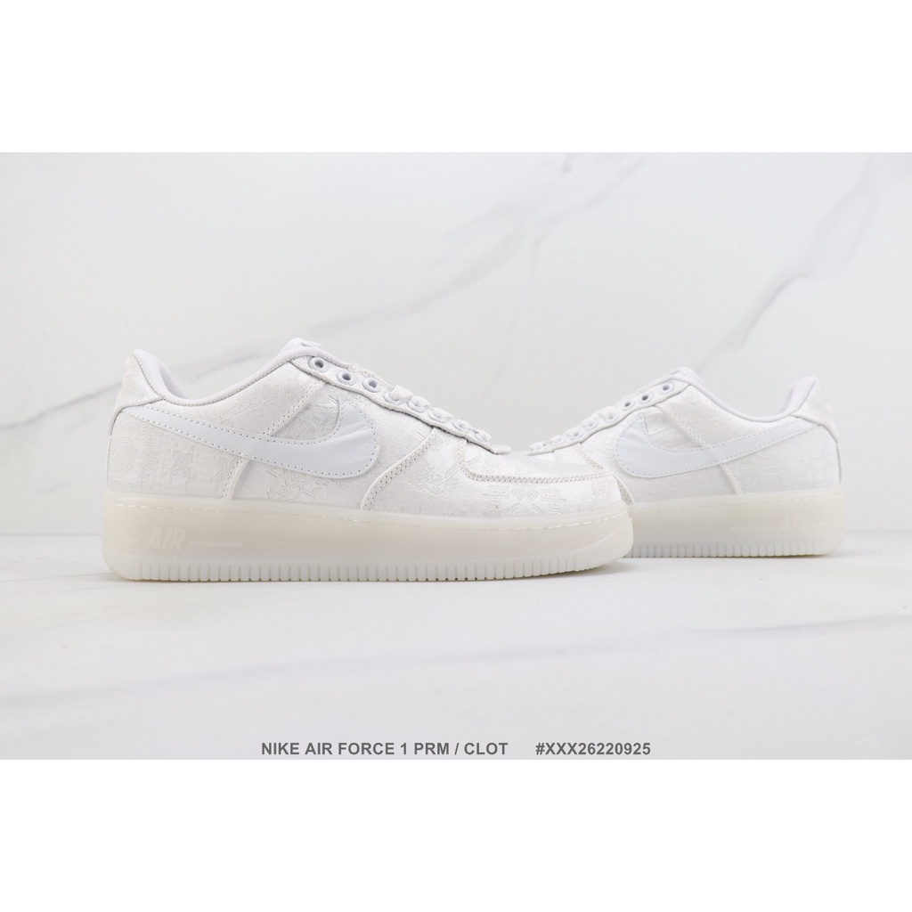 Giày Thể Thao AIR FORCE 1 PRM / CLOT AF1 Phiên Bản Giới Hạn 36-45