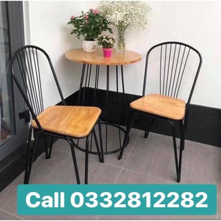 Ghế 7 nan sắt - ghế cafe - ghế nan mặt gỗ