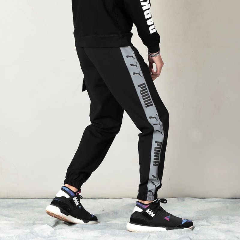 Quần Thể Thao PUMA Dệt Kim Ống Rộng Co Giãn Thoải Mái Cá Tính Cho Nam Nữ