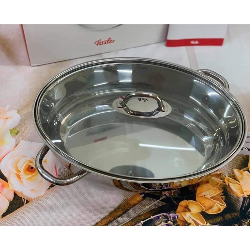 Nồi chảo thép Fissler - nồi Oval Fissler vung kính