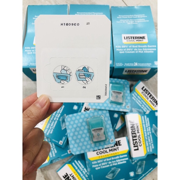 NGẬM THƠM MIỆNG LISTERINE COOL MINT 24 MIẾNG CỦA MỸ