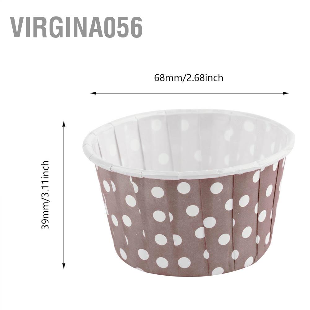 Virgina056 100PCS Mini Cupcake Liners Paper Round Cake Baking Cups Muffin Cases with Lid