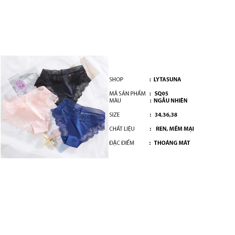  Quần lót Thái su ren họa tiết hoa THÔNG THOÁNG cực mềm mại ,cực SEXY SQ05 | BigBuy360 - bigbuy360.vn