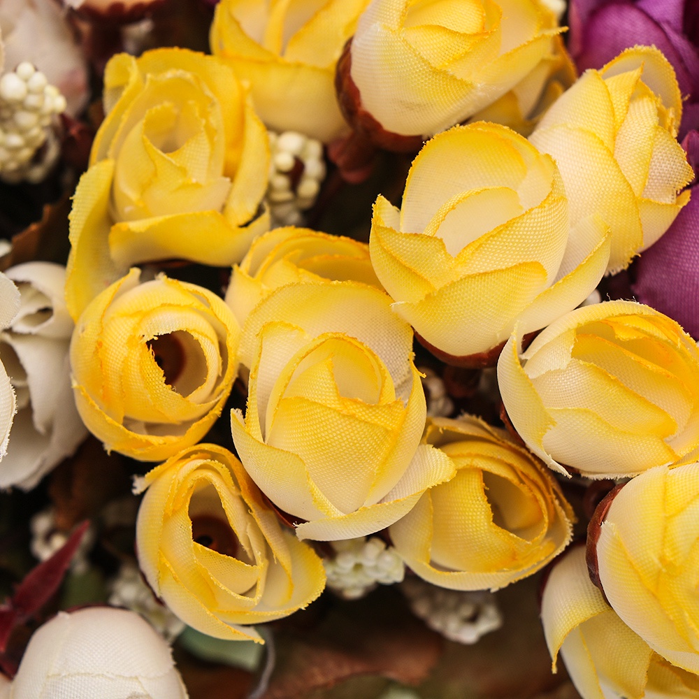 Bó Hoa Hồng Nhân Tạo Chất Lượng Cao Trang Trí Nhà Cửa/Tiệc Cưới DIY