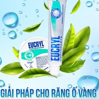 Bột trắng răng và kem đánh răng Eucryl