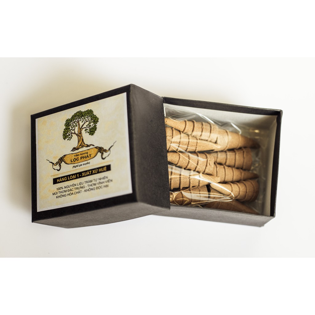Nụ trầm hương tự nhiên 100% - Trầm Lộc Phát - LOẠI 1 (10 viên/hộp ) | BigBuy360 - bigbuy360.vn