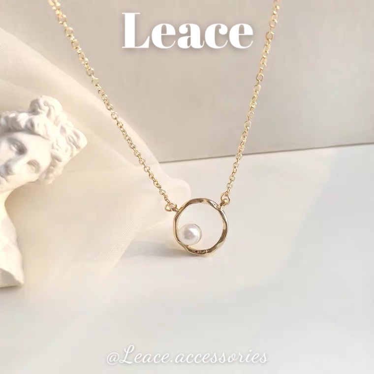 Dây chuyền nữ, vòng cổ nữ mặt đính hạt ngọc trai nhân tạo NL021 Leace.accessories