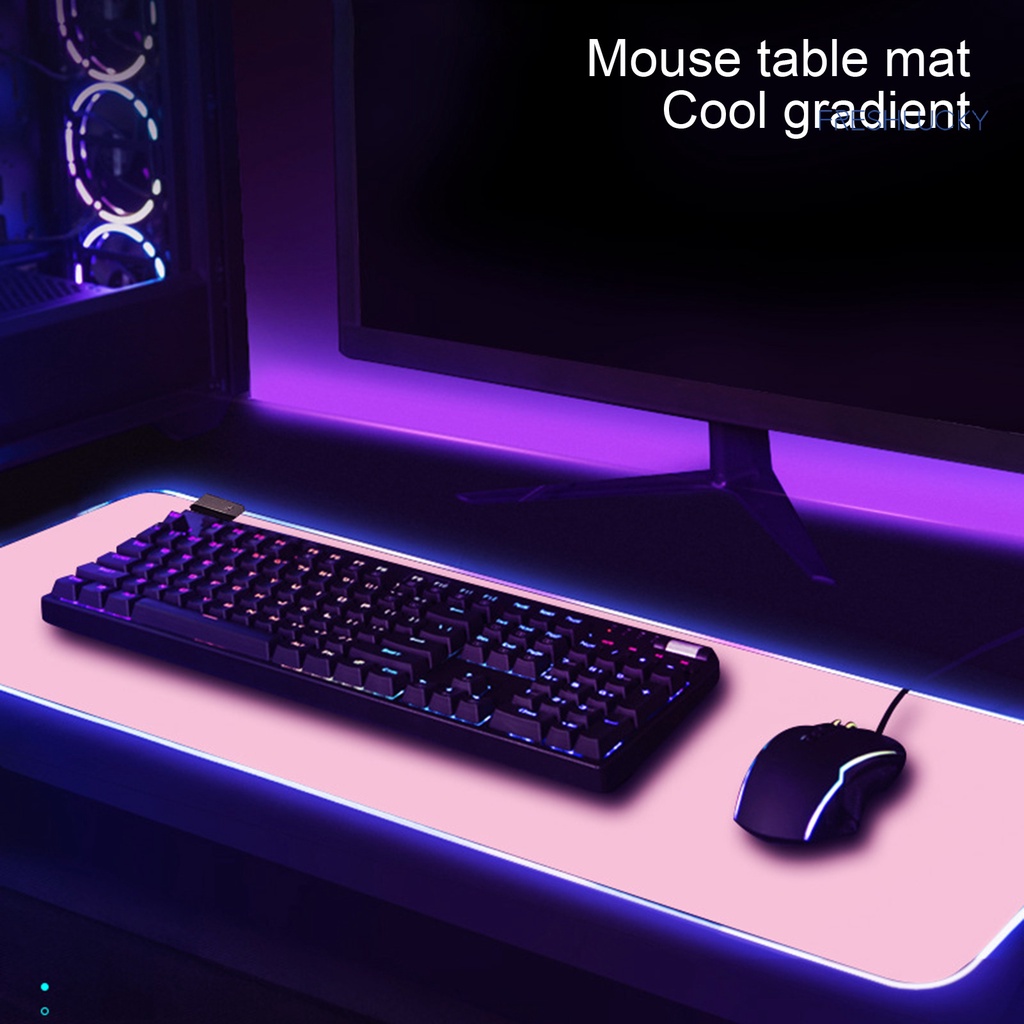 Tấm lót chuột và bàn phím máy tính có đèn LED RGB nhiều màu sắc chống trượt tiện dụng