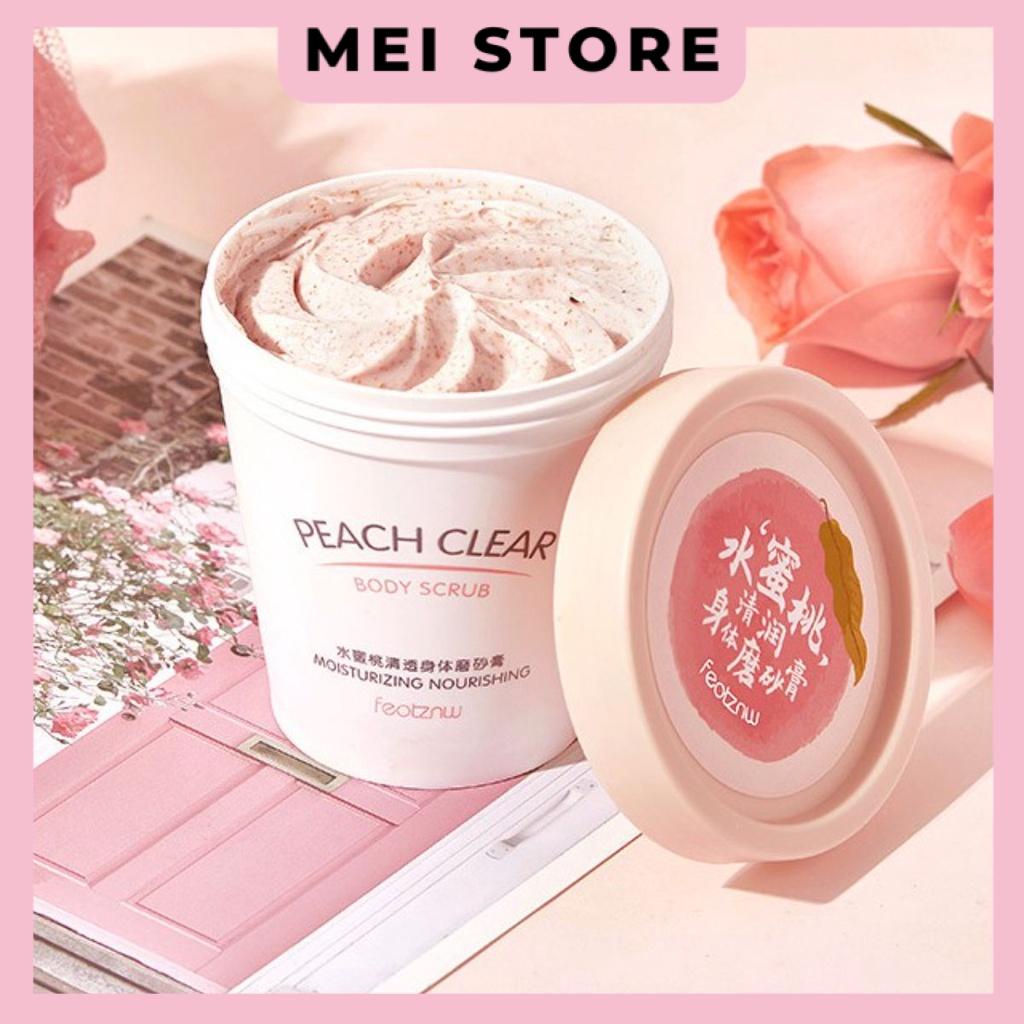 Kem Tẩy Tế Bào Chết Từ Trái Đào Body Peach Feotznw Peach Clear Body Scrub Dưỡng Ẩm Làm Trắng Da 200ml