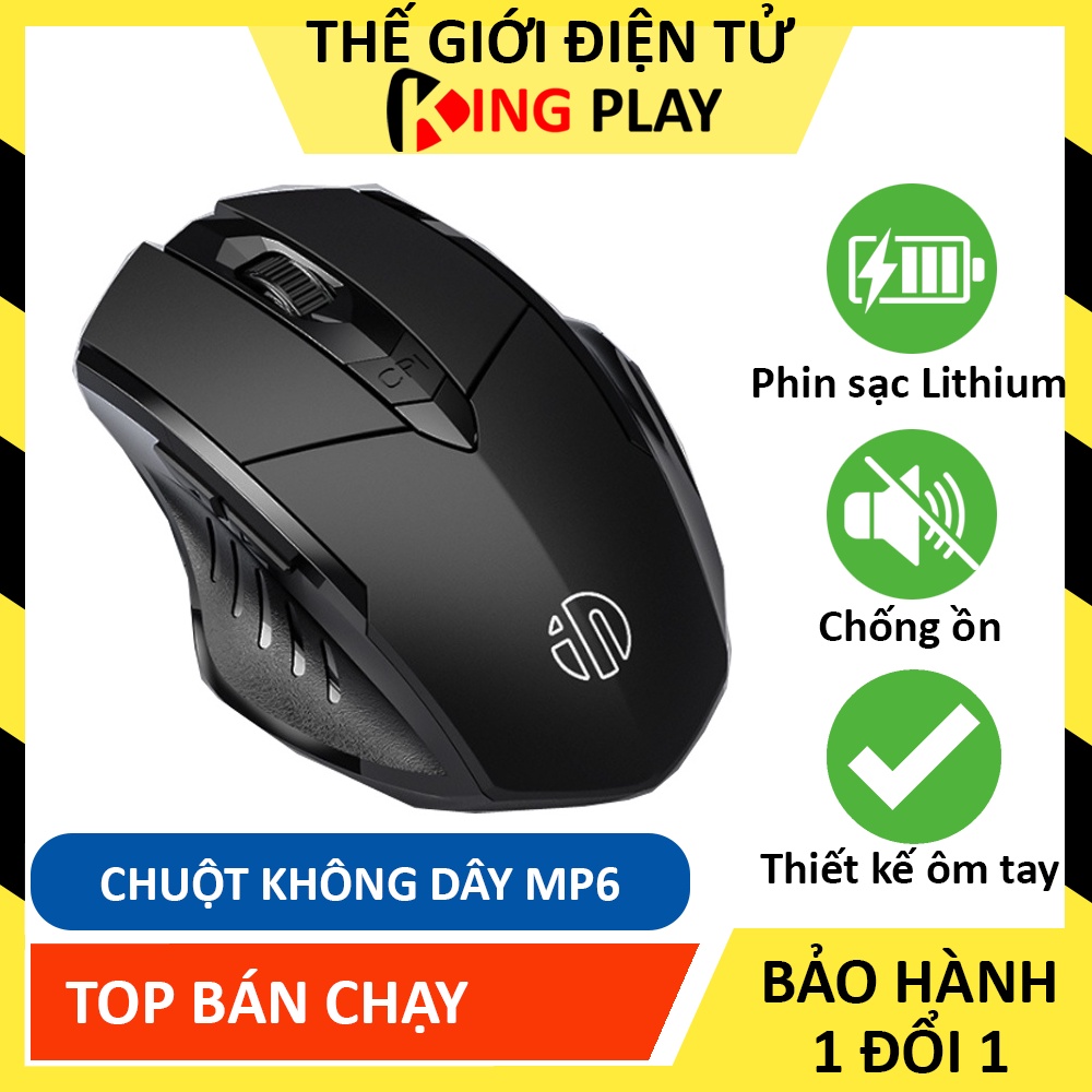 Chuột Máy Tính Không Dây Pin Sạc MP6 – Chuột Gaming USB 2.4G Bluetooth Cao Cấp Cho PC Laptop Macbook Nút Bấm Êm Chống Ồn