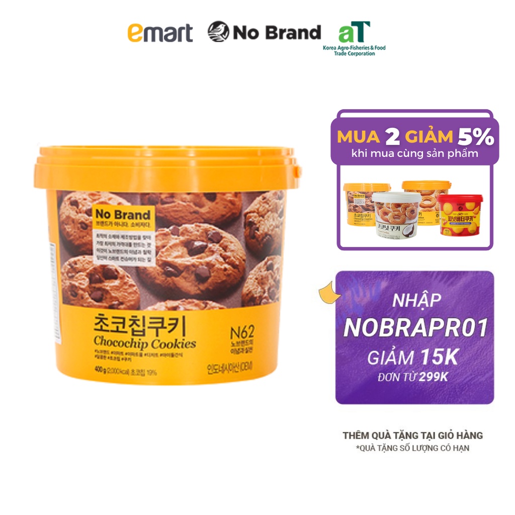 Bánh Quy Xô Chocochip No Brand Hàn Quốc 400g - Emart VN