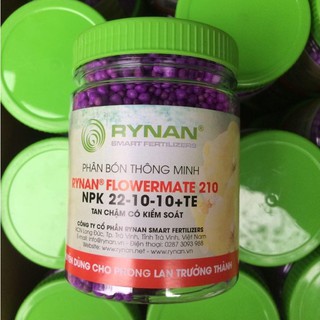 PHÂN BÓN THÔNG MINH RYNAN FLOWERMATE 210 - NPK 22-10-10 + TE - HỘP 150g