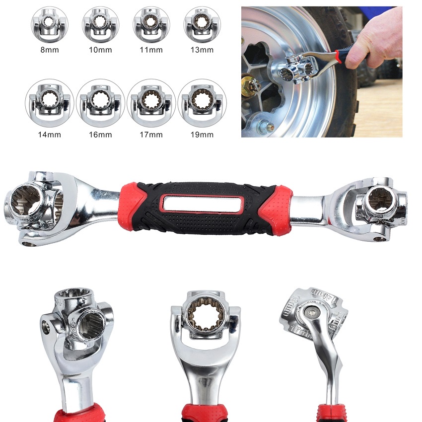 Dụng Cụ Cờ Lê Sữa Chữa Đa Năng Universal Wrench 48 In 1,vặn được 8 loại ốc khác nhau thay thế 4 chiếc cờ lê bình thường