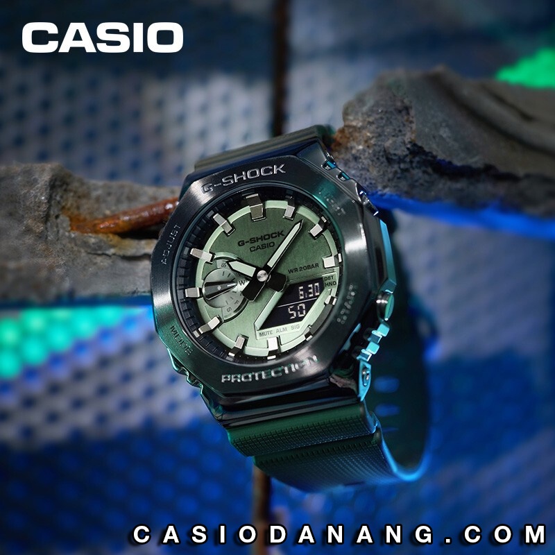 Đồng hồ nam dây nhựa Casio G-Shock chính hãng Anh Khuê GM-2100B-3ADR