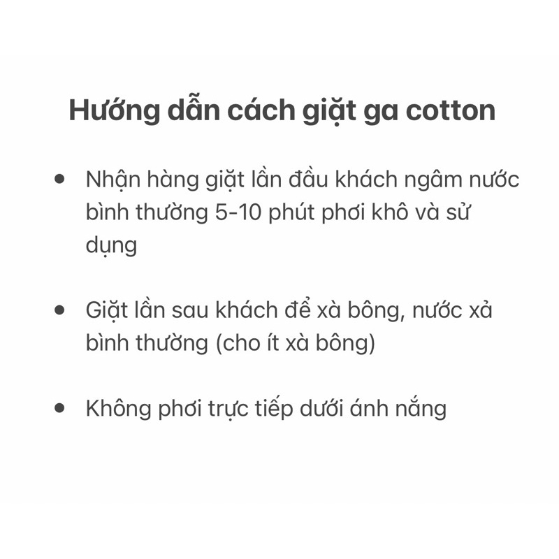 GA COTTON LỤA HÀN QUỐC - KHÔNG KÈM VỎ GỐI