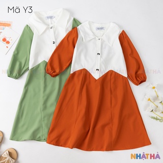 Váy bé Gái Mùa Hè Y3 Cực Xinh Size Đại Từ 12-43kg Chất Lụa Mềm Mát