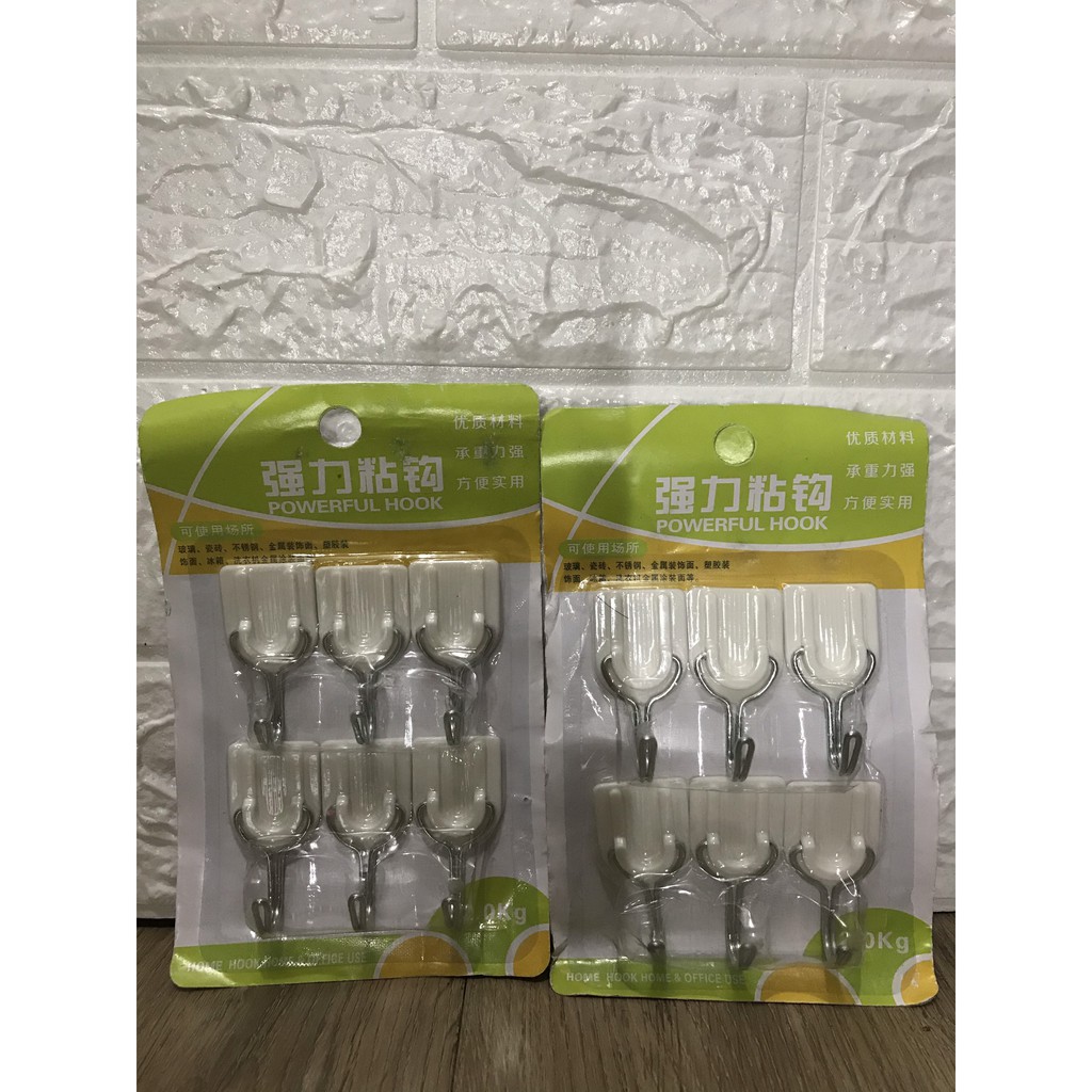 BỘ 6 CÁI MÓC DÁN TREO TƯỜNG