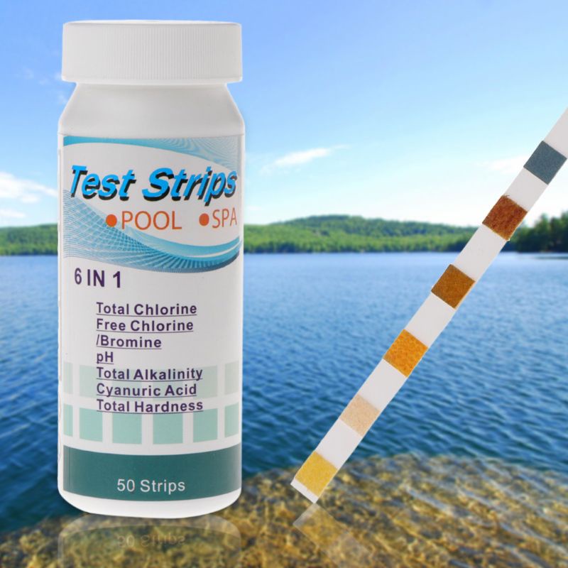 Bộ 50 Dải Thử Nghiệm Hồ Bơi 6 Chiều Chính Xác Cao Cấp