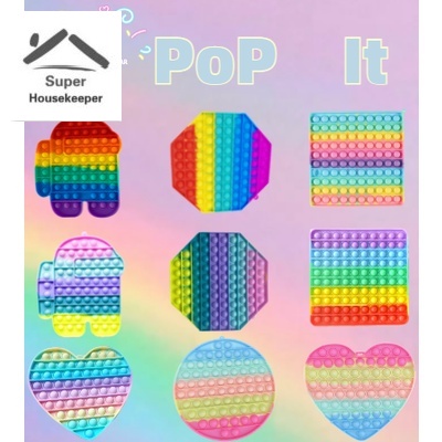 Đồ Chơi Đồ Chơi Đồ Chơi Pop It Tiktok bong bóng giải tỏa căng thẳng độc đáo sáng tạo Push Pop Fidget Toy Bubble Unicorn Among US Rainbow Đồ Chơi Stress Relief Special Needs Silent Classroom Tiktok Board Game Đồ Chơi Giáo Dục For Kids