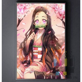 TRANH CANVAS ANIME KIMETSU NO YAIBA treo tường in theo yêu cầu - Nezuko 5