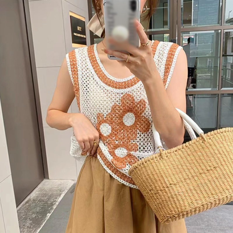 Áo Croptop Dệt Kim Màu Trơn Cổ Chữ U Hở Rốn Co Giãn Thời Trang Mùa Hè Cho Nữ