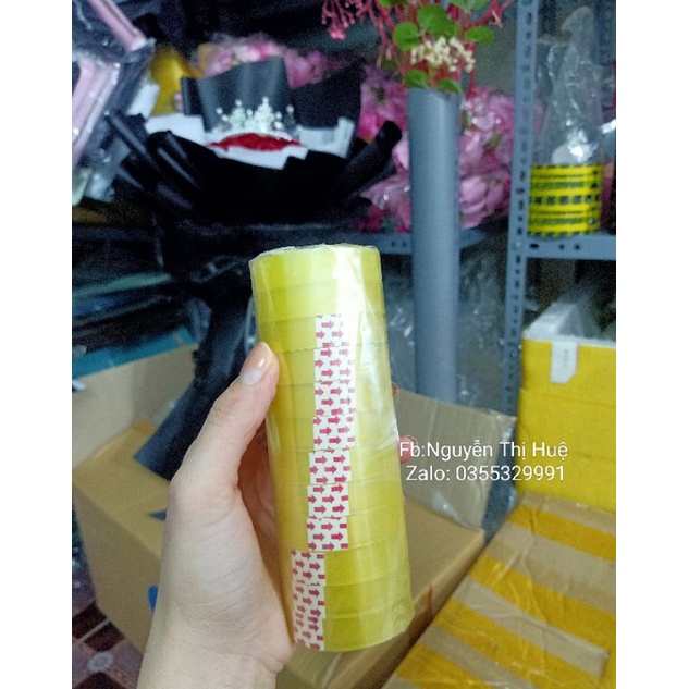1 lố băng dính 12 cuộn loại 1cm