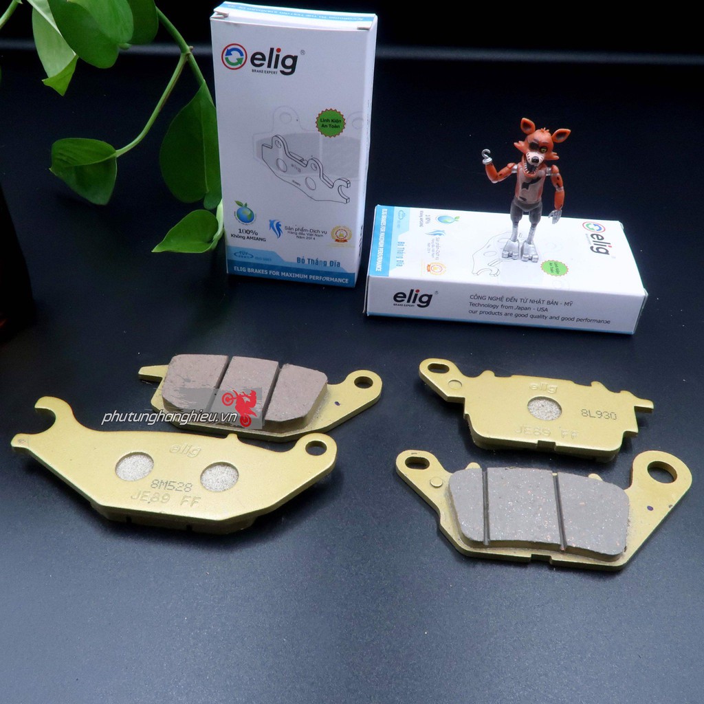 Combo bố thắng Elig trước - sau cho xe Exciter 150