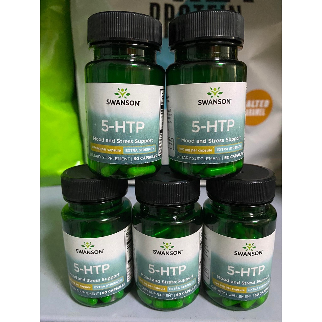 Swanson 5 HTP 60v - Giảm Căng Thẳng, Hỗ Trợ Giấc Ngủ