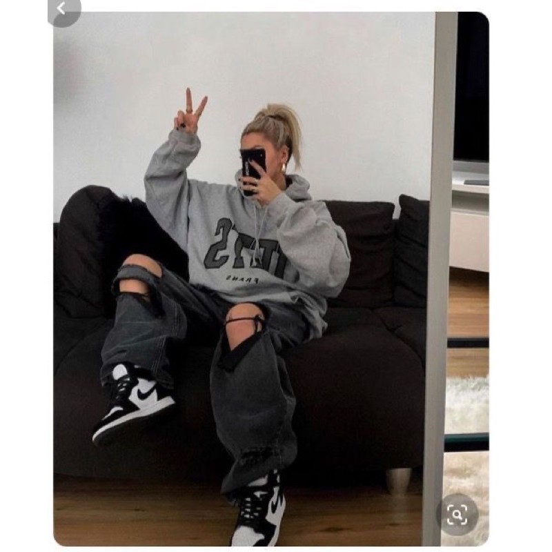HOODIE MỸ TRẮNG XÁM XL-2XL [2hand]