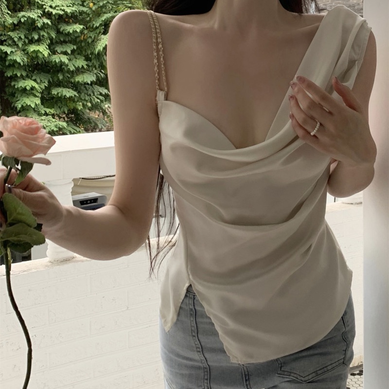 Áo Hai Dây Thiết Kế Độc Đáo Thời Trang Hè Quyến Rũ Cao Cấp Cho Nữ